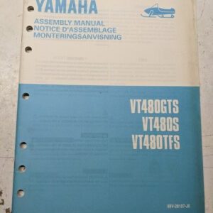 Yamaha Dealer Assembly Manual Snowmobile 89V-28107-J0 Vt480Gts Vt480S Vt480Tfs