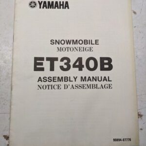 Yamaha Dealer Assembly Manual Snowmobile 90894-07776 Et340B 1977