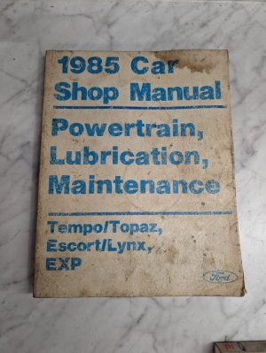 1985 Ford Tempo Topaz Escort Lynx Powertrain Lubrication Maintenance Shop Manual