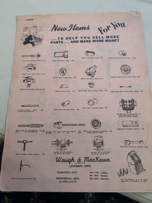 Waugh And Mackewn Limited Repair Part Price List Vacumn Cleaner Soldering Unit