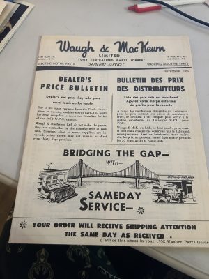 Waugh And Mackewn Dealers Price Bulletin Bridging Gap Dealers Net List Parts