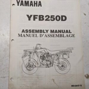 Yamaha Dealer Assembly Manual Atv 4Bd-28107-70 Yfb250D 1991 4 Wheeler Quad