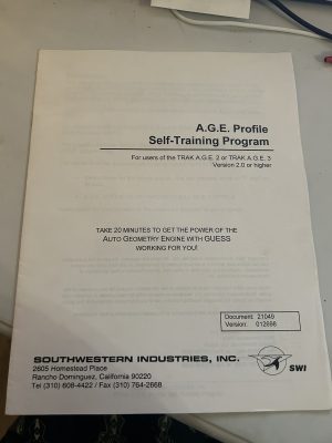 Southwestern Industries A.G.E Profile Self-Training Program Trak Age2 Trak