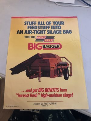 Kelly Ryan Big Bagger Air Tight Silage Bagger 1986 Sales Brochure 8Ft Big 9Ft