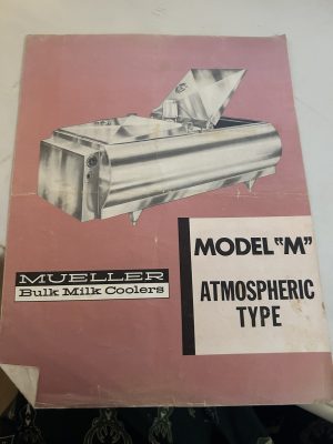 Mueller Model M Bulk Milk Cooler Sales Brochrue Tank Size Chart Economy