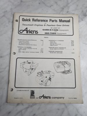 Ariens Quick Reference Parts Manual Gard-N-Yard Sno-Thro 694950