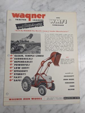 Wagner Tractor Loaders Sales Brochure Literature Model Wmf1 Farmloader Ld-56