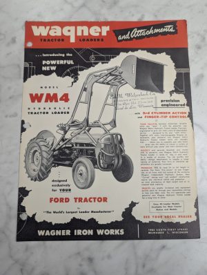 Wagner Tractor Loaders Sales Brochure Literature Model Wm4 Ld-2 Attachment