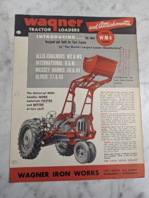Wagner Tractor Loaders Sales Brochure Literature Model Wm4 Ld-1 Attachment
