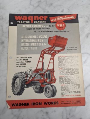 Wagner Tractor Loaders Sales Brochure Literature Model Wm4 Ld-1 Attachment