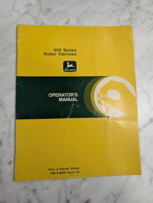 John Deere Jd Operator'S Owners Manual 950 Series Roller Harrows Om-A38094