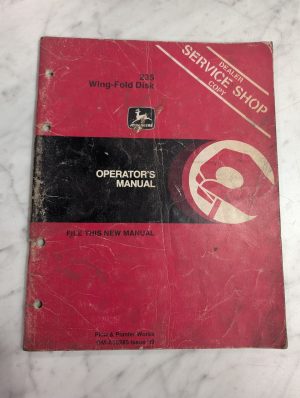 John Deere Jd Operator'S Owners Service Manual 235 Wind Fold Disk Om-A38285 H9