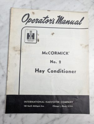 International Harvester Operator'S Service Manual Mccormick #2 Hay Conditioners