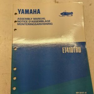 Yamaha Dealer Assembly Manual Snowmobile 8By-28107-J0 Et410Tru 1993