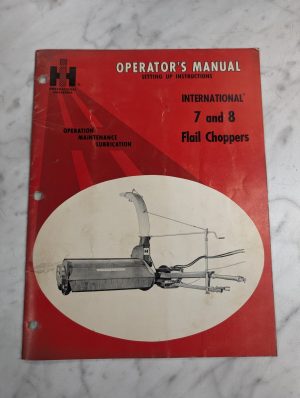 International Harvester Ih Owners Operators Manual 7 8 Flail Choppers 1972