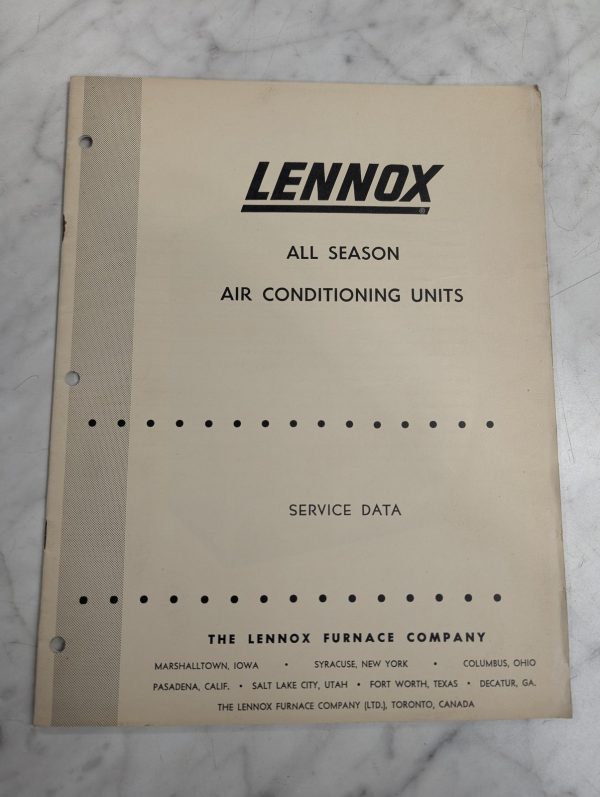 Lennox Air Conditioning Manual All Season Units Service Data Manual ...
