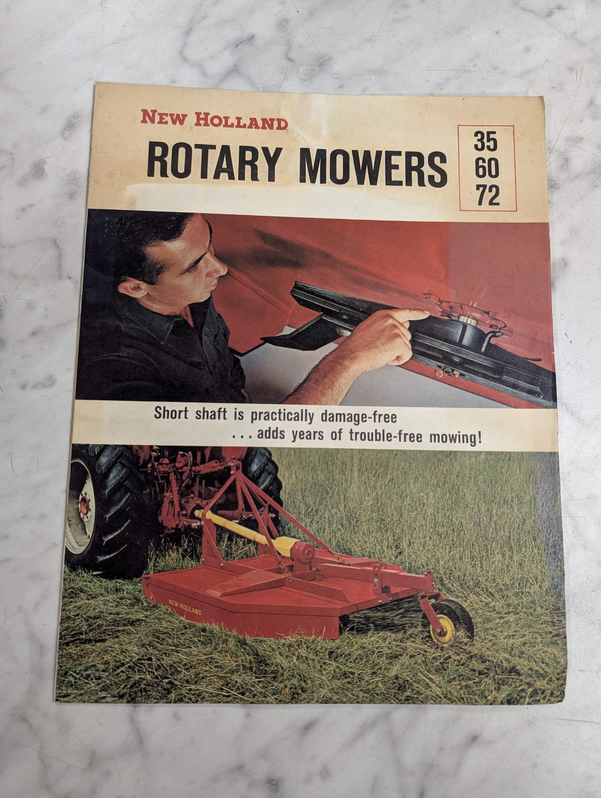 New Holland Rotary Mowers 35 60 72 Short Shaft Sales Brochure 4432-4-65L