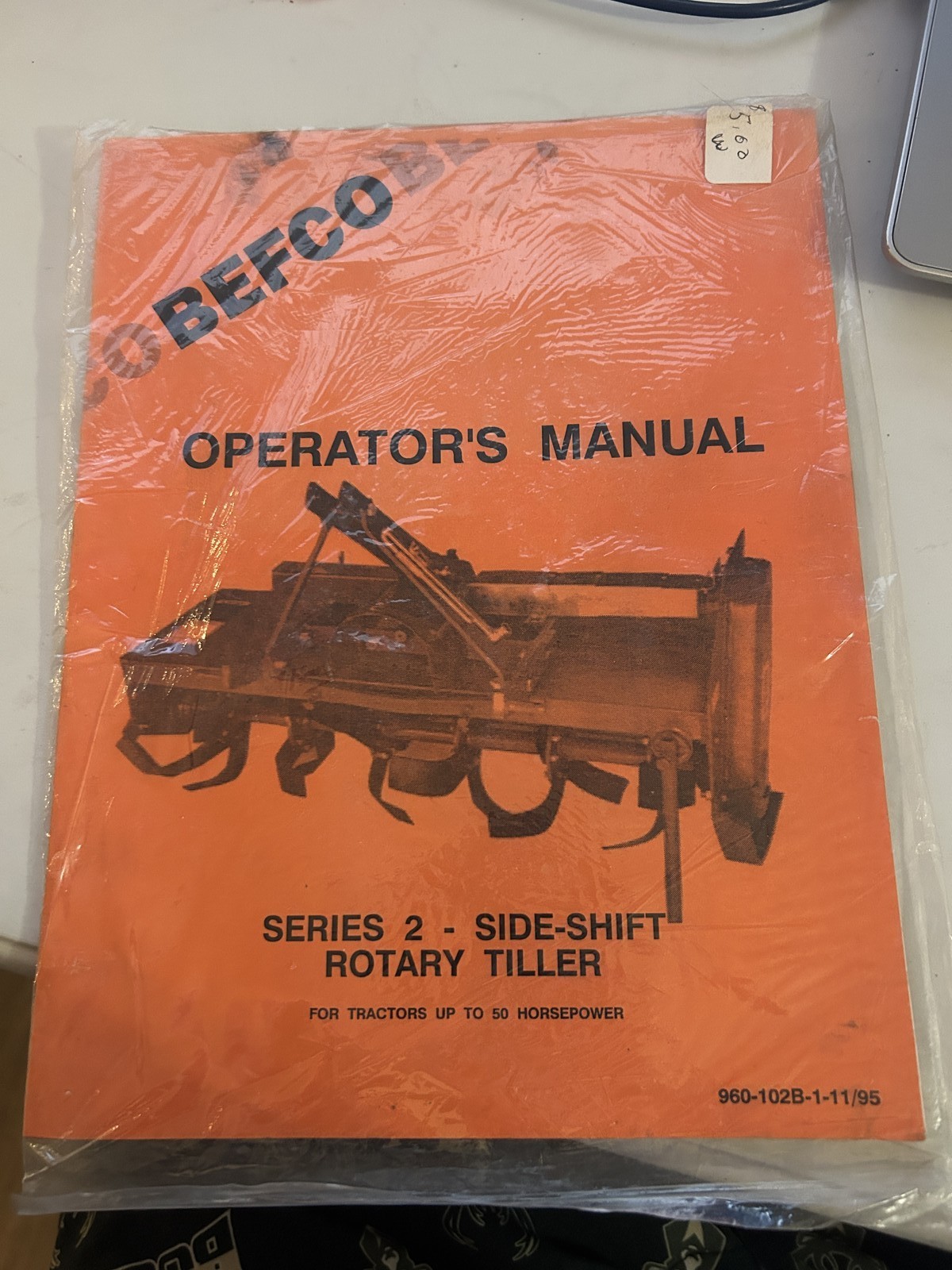 Befco Series 2 Side-Shift Rotary Tiller Operators Manualtractor 50 Hp