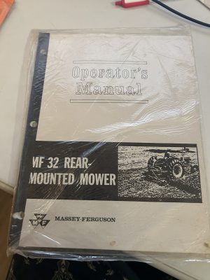 Massey-Ferguson Mf-32 Rear Mounted Mower Operators Manual 1965