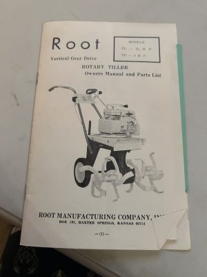 Root Vertical Gear Drive Rotary Tiller Owners Manual Part List Tg 3.5 5