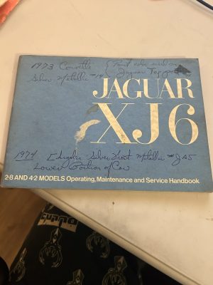 Jaguar Xj6 2-8 Models And 4-2 Models Operating Maintenance Handbook