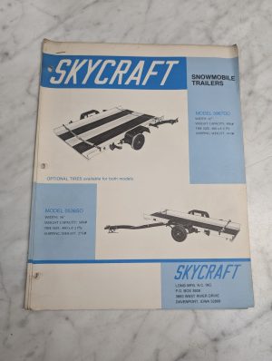 Skycraft Snowmobile Trailers Sales Catalog & Price List 1971 Literature Brochure