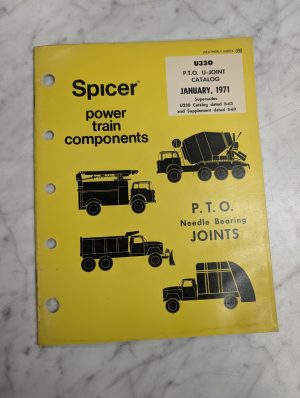 Spicer Power Train Components Pto Bearings 1971 Sales Brochure Catalog U330