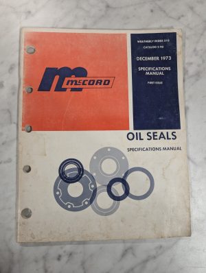 Mccord Oil Seals Specifications Manual Catalog 2-90 310 1973 Sales Literature