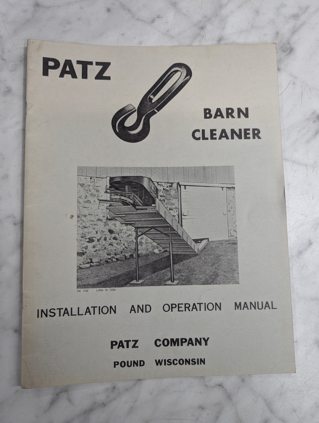 Patz Company Farm Barn Cleaner Installation Operator Service Manual