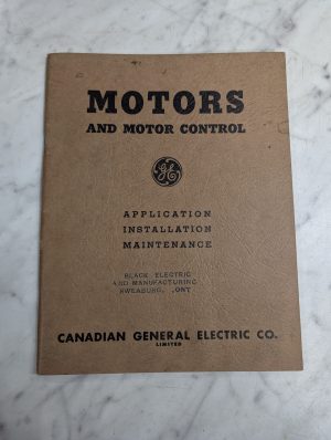 Motors Control Application Installation Maintenance Manual Ge Canadian 1944