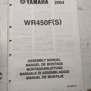 Yamaha Dealer Assembly Manual Motorcycle 5Tj-28107-51 Wr450(S) 2004