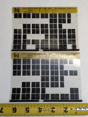 Forklift Microfiche Parts Manual List Hyster Challenger H30F H40F H50F H60F