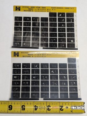 Forklift Microfiche Parts Manual List Hyster Challenger H60B H70B H80B 1970
