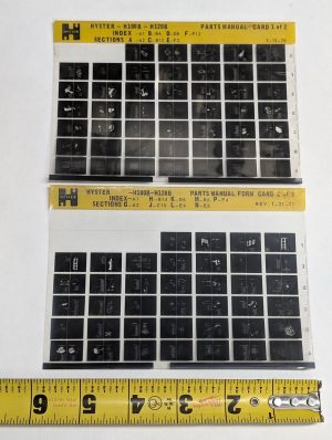 Forklift Microfiche Parts Manual List Hyster Challenger H100B H120B 1971