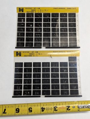 Forklift Microfiche Parts Manual List Hyster Rt 150 1970