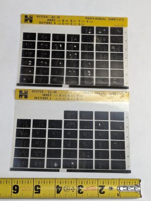 Forklift Microfiche Parts Manual List Hyster Qc 20 1970