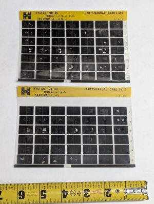 Forklift Microfiche Parts Manual List Hyster Qn 20 1970
