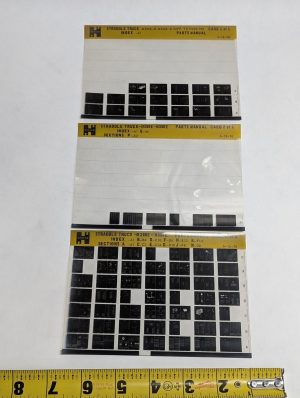 Forklift Microfiche Parts Manual List Hyster Straddle Truck M200E M300E 1970