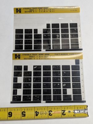 Forklift Microfiche Parts Manual List Hyster Straddle Truck M200F M300F 1970