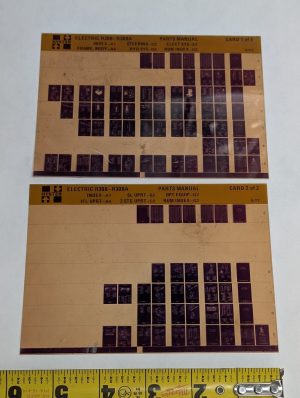 Forklift Microfiche Parts Manual List Hyster Electric R30B R30Ba 1977