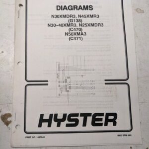 Hyster Fork Lift Truck Diagrams N30Xmdr3 N45Xmr3 Xmr3 Xmdr3 Xma3 1487040 2001