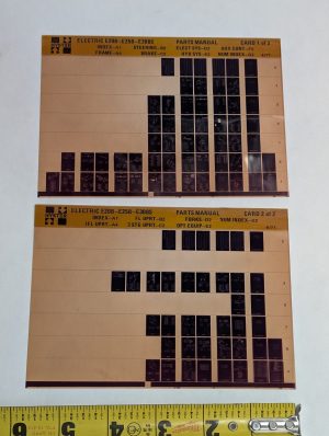 Forklift Microfiche Parts Manual List Hyster Electric E20B E25B E30Bs 1977