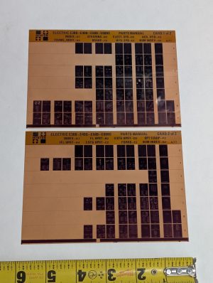 Forklift Microfiche Parts Manual List Hyster Electric E30B E40B E50B E60Bs