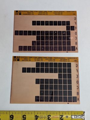 Forklift Microfiche Parts Manual List Hyster Electric E60B E70B E80Bs E100B
