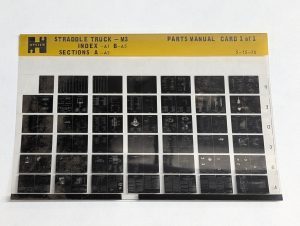 Forklift Microfiche Parts Manual List Hyster Straddle Truck M3 1970