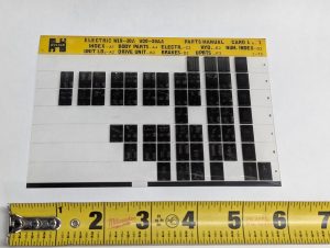 Forklift Microfiche Parts Manual List Hyster Electric W10A W20A W30A 1975