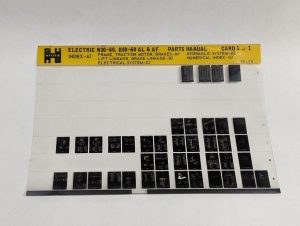 Forklift Microfiche Parts Manual List Hyster Electric W30-60 B40-60 Al Af 1974
