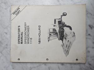 New Holland Operator'S Maintenance Manual Speedrower Windrower 1118 1986