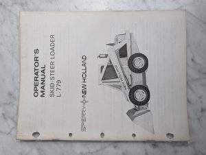 New Holland Operator'S Maintenance Manual Skid Steer Loader L-779 1980