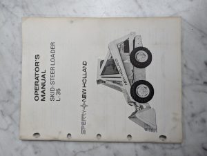 New Holland Operator'S Maintenance Manual Skid Steer Loader L-35 1980